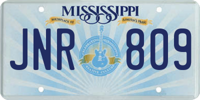 MS license plate JNR809
