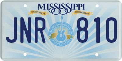 MS license plate JNR810