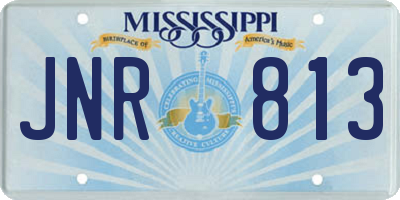 MS license plate JNR813