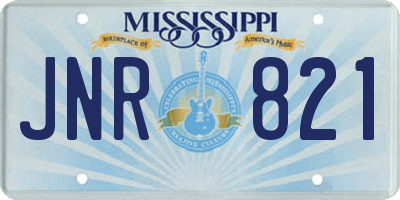 MS license plate JNR821
