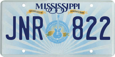 MS license plate JNR822