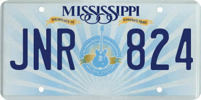 MS license plate JNR824
