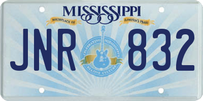 MS license plate JNR832