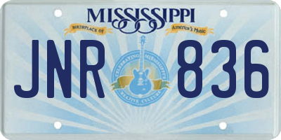 MS license plate JNR836