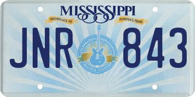 MS license plate JNR843