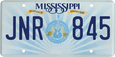 MS license plate JNR845