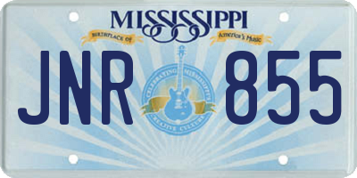 MS license plate JNR855