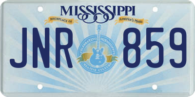 MS license plate JNR859