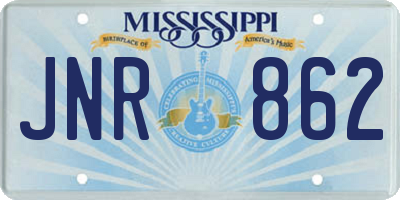 MS license plate JNR862