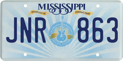 MS license plate JNR863