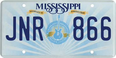 MS license plate JNR866