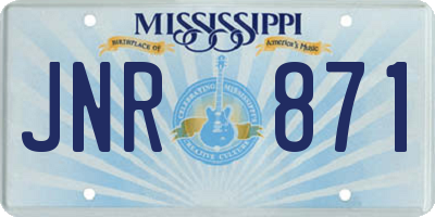 MS license plate JNR871