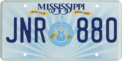 MS license plate JNR880