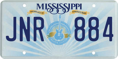 MS license plate JNR884