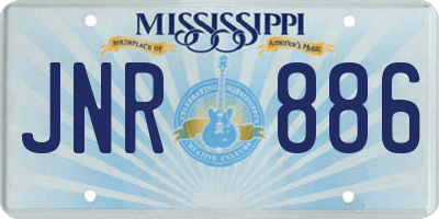 MS license plate JNR886