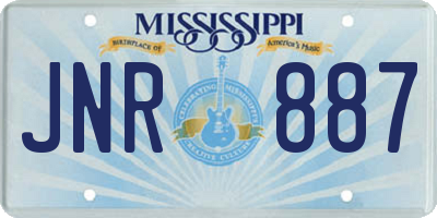 MS license plate JNR887
