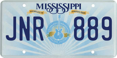 MS license plate JNR889