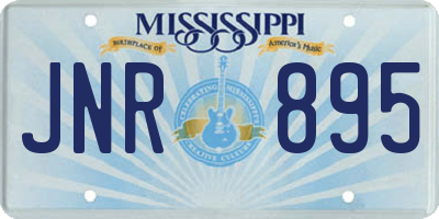 MS license plate JNR895