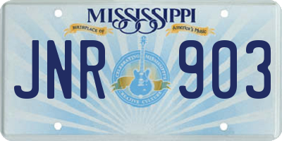 MS license plate JNR903