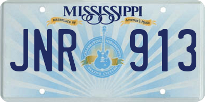 MS license plate JNR913