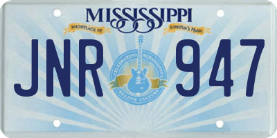 MS license plate JNR947