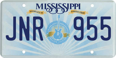 MS license plate JNR955