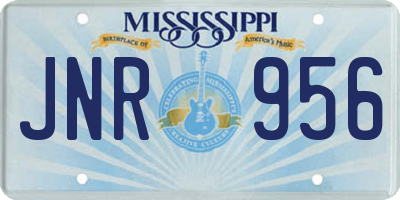 MS license plate JNR956