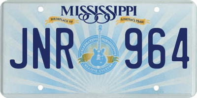 MS license plate JNR964
