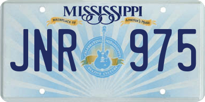 MS license plate JNR975