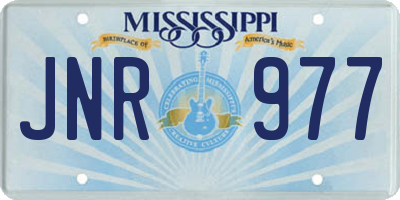 MS license plate JNR977