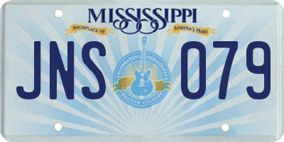 MS license plate JNS079