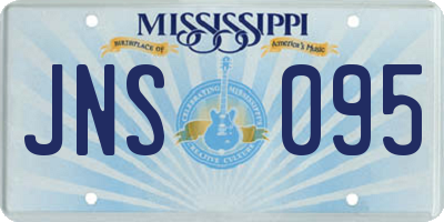 MS license plate JNS095