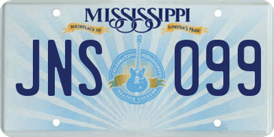 MS license plate JNS099