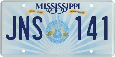 MS license plate JNS141