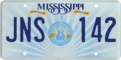 MS license plate JNS142