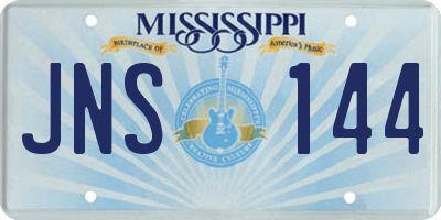 MS license plate JNS144