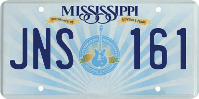 MS license plate JNS161