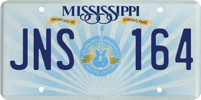 MS license plate JNS164