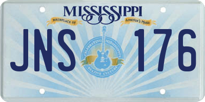 MS license plate JNS176