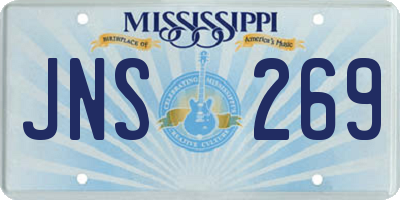 MS license plate JNS269