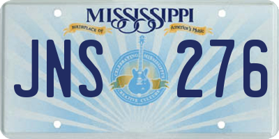 MS license plate JNS276