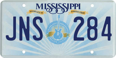 MS license plate JNS284