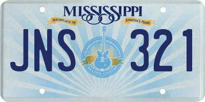MS license plate JNS321