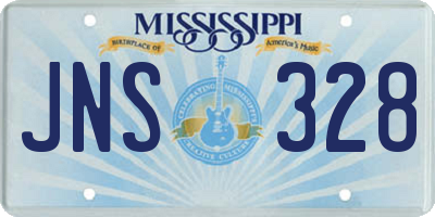 MS license plate JNS328
