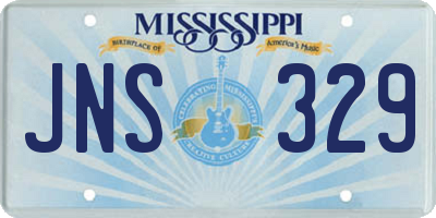 MS license plate JNS329