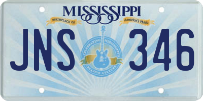 MS license plate JNS346