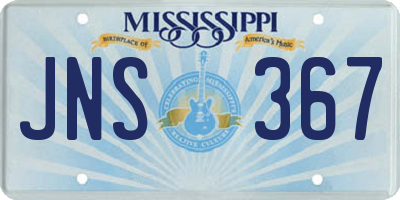 MS license plate JNS367