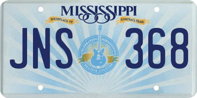 MS license plate JNS368