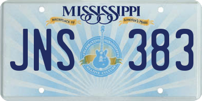 MS license plate JNS383