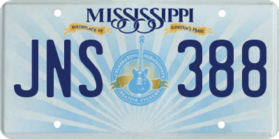 MS license plate JNS388